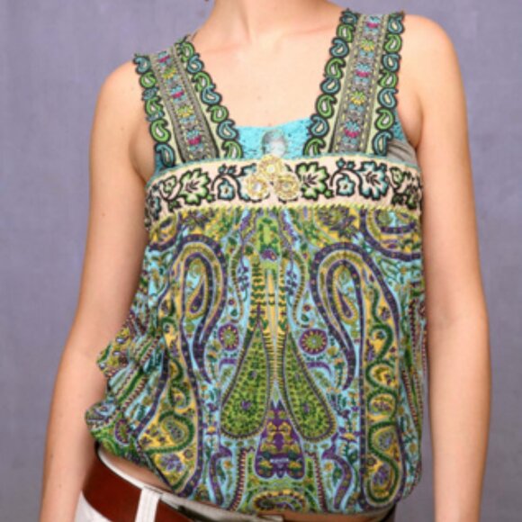 Free People Banded Border Tank ASO Alex Russo - Picture 2 of 12